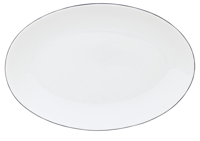 Plat ovale petit modèle noir d'encre - Raynaud